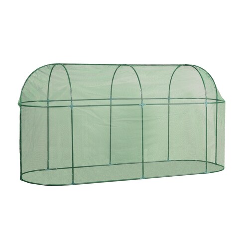 Aoodor 10x3.3x5 Crop Cage Plant Protection Tent Netting Cover Lawn with Zippered Enclosure Door