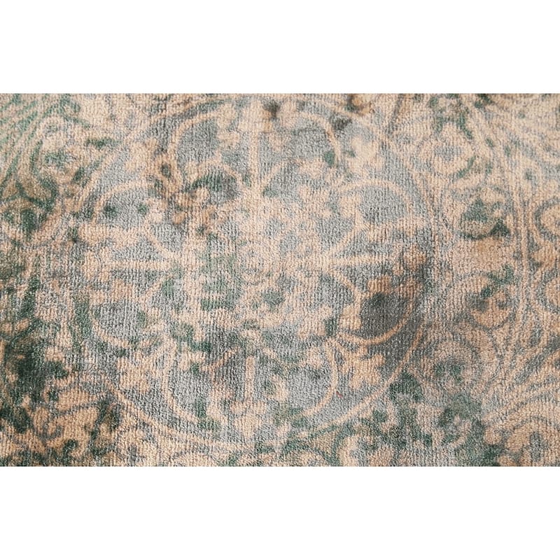 All-Over Abstract Area Rug Hand-Knotted Wool Carpet - 6'7"x 9'10"