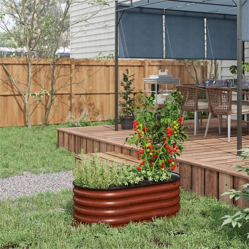 Galvanized Steel Raised Garden Bed with Modular Design