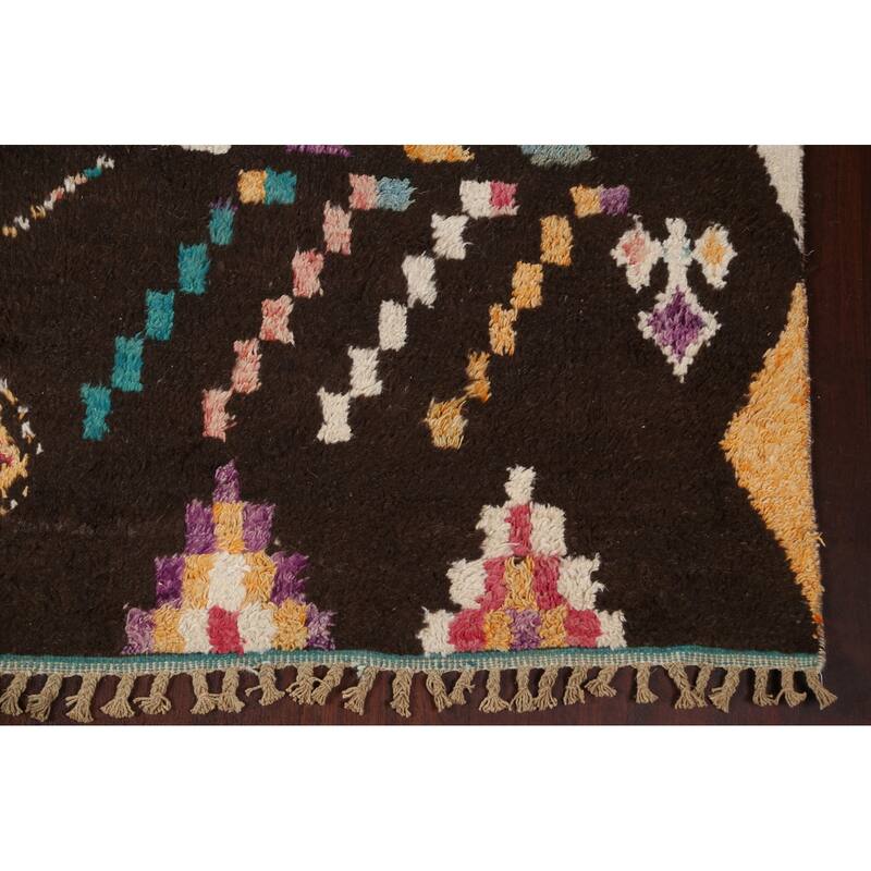 Tribal Oriental Moroccan Dining Room Area Rug Wool Hand-knotted Carpet - 9'0" x 11'6"