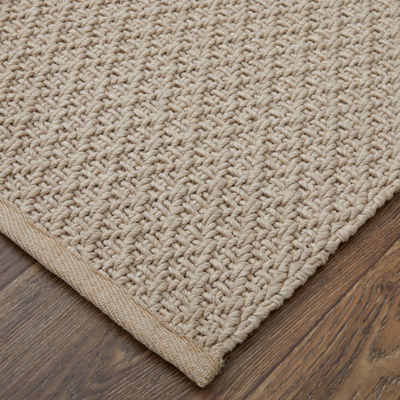Grand Bazaar Faro Hand Woven Solid Modern Area Rug