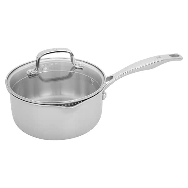 slide 2 of 8, Henckels Clad H3 2-qt Stainless Steel Saucepan with Lid Stainless Steel - 2-qt