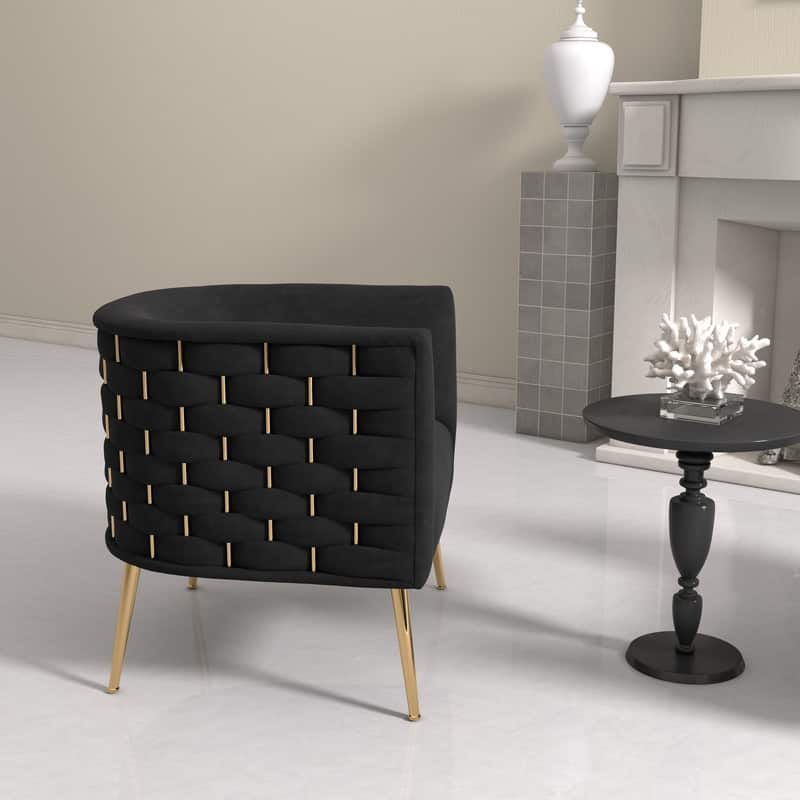 SEYNAR Mid-Century Modern Velvet Round Accent Chair for Living Room, set of 2