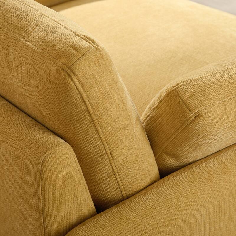 Oversized Chenille Single Sofa Chair with Pillows, 42.5" Wide & 32" Deep Seat Accent Chair Upholstered Armchair Lounge Chairs