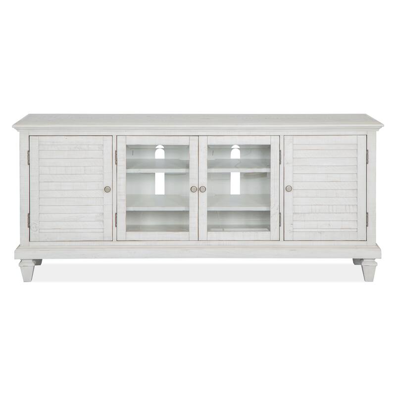 Magnussen Home Newport Alabaster Entertainment Wall - 114"W x 18"D x 86"H