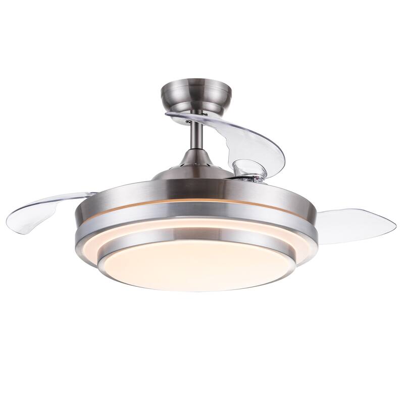 42" Retractable Ceiling Fan with Remote Control and 6-Speed