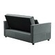 preview thumbnail 2 of 18, Loveseat Couches Chair Velvet Upholstered Sofa with Pull out Multifunctional Sofa Bed and Adjustable Backrest, Plastic Feet