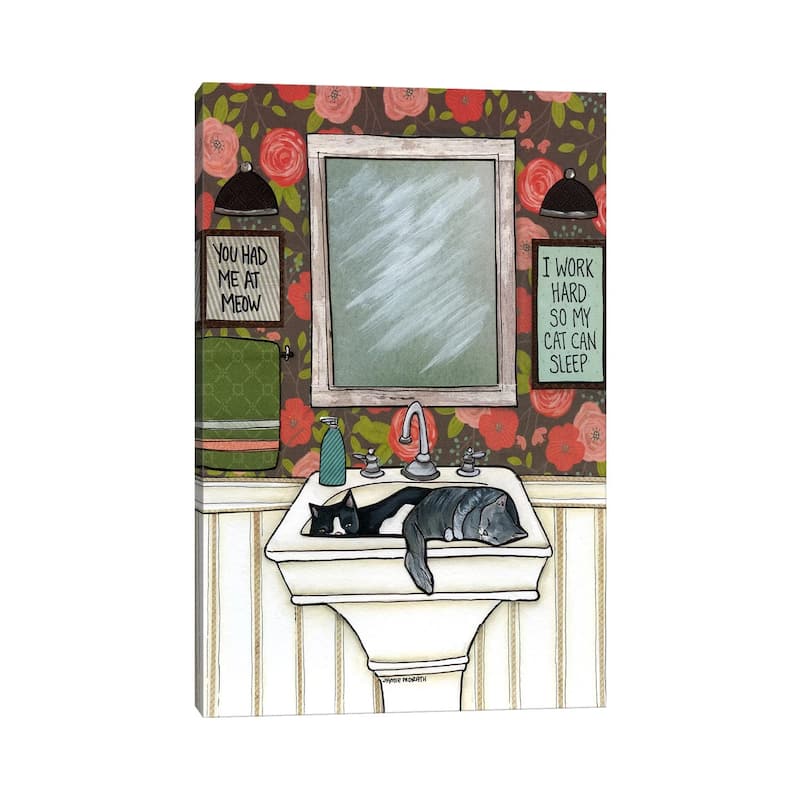 iCanvas "So My Cat Can Sleep" by Jamie Morath Canvas Print