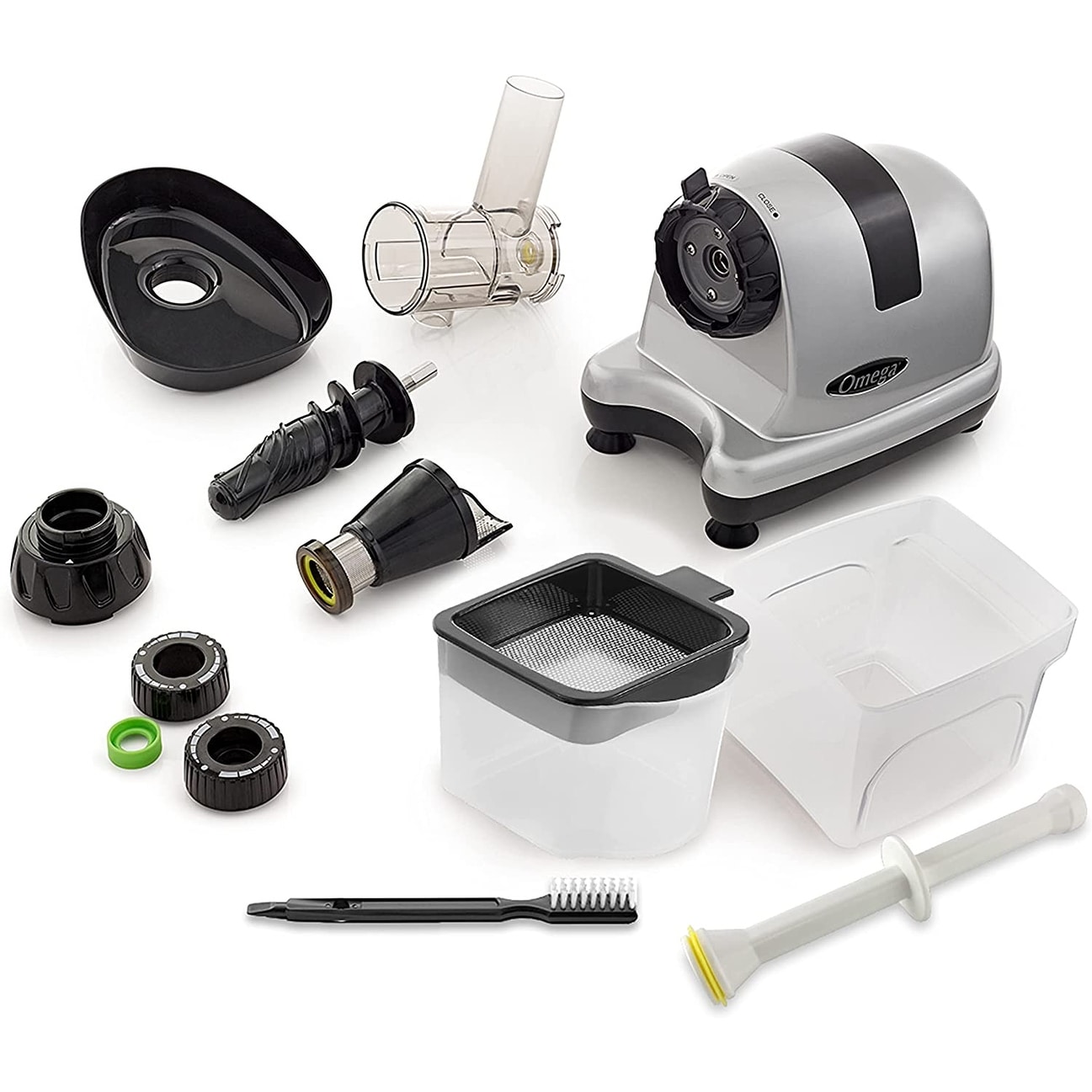 Omega MM900HDS Masticating Juicer Cold Press Juicer Machine For Celery with Adjustable Dial 200 Watts Silver
