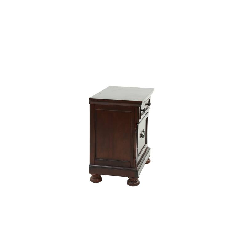 Antique Cherry Wood Nightstand with Classic Design