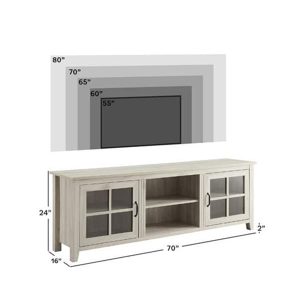 dimension image slide 1 of 4, Walker Edison Dornbirn 70-inch Transitional TV Stand