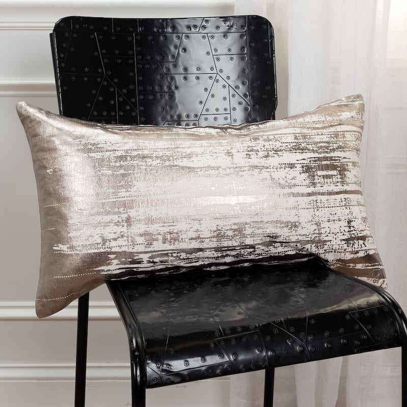 Silver Orchid Bryson Abstract Filled Pillow