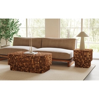 Indigo Road by Egypt Sherrod x East at Main Samoa Rectangular Coconut Shell Table
