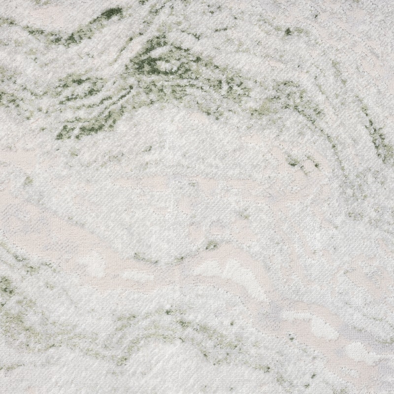 Abani Atlas Collection ATL180A Abstract Grey Green Area Rug
