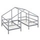 preview thumbnail 14 of 14, Double Twin Size Triangular House Beds with Built-in Table