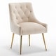 preview thumbnail 78 of 106, SEYNAR Modern Dining Chairs Set of 6, Velvet Accent Chair Tufted Back Armless Chair with Back Pull