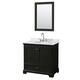 Option Dark Espresso / White Carrara Marble Top /