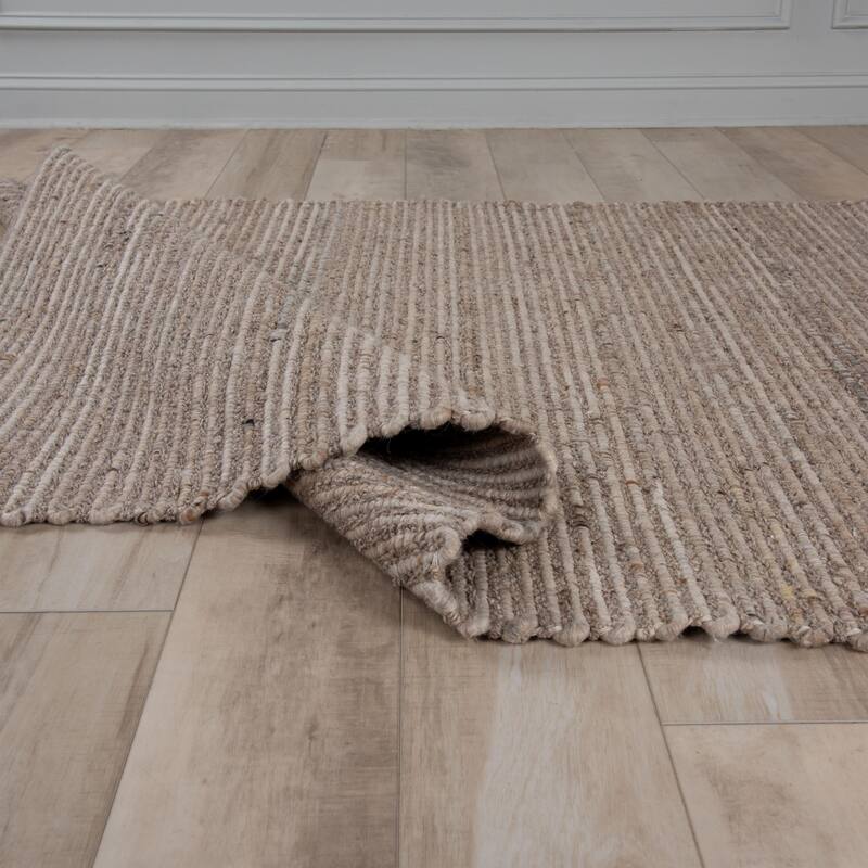 Alora Decor Nolan Hand-woven Brown Wool Rug