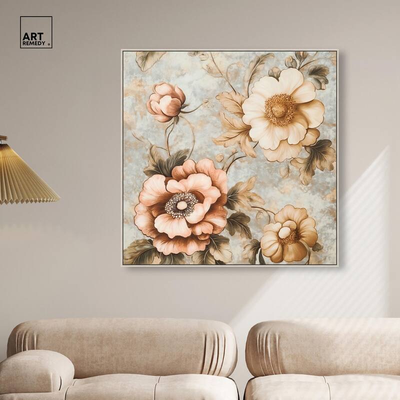 Retro Rose I Canvas by Art Remedy