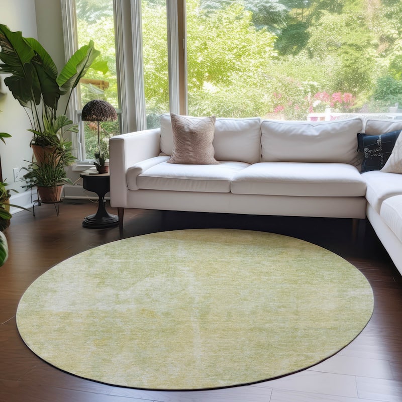 Dax Modern Art-Inspired Weather Resistant Blended Style Outdoor Rug