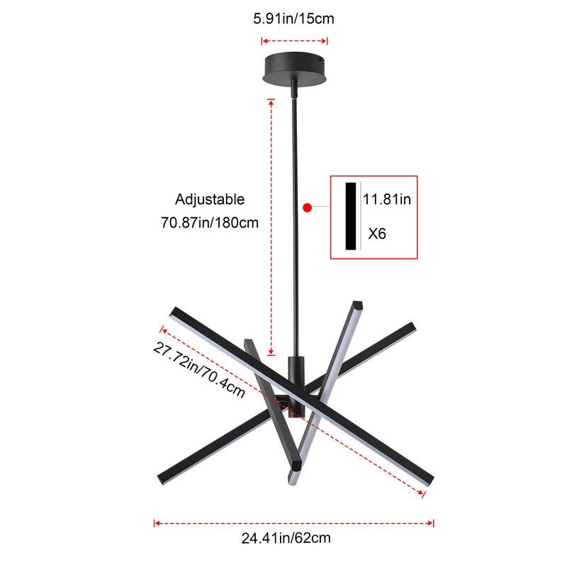 Modern Branch LED Pendant Light - Matte Black Creative Lighting Fixture