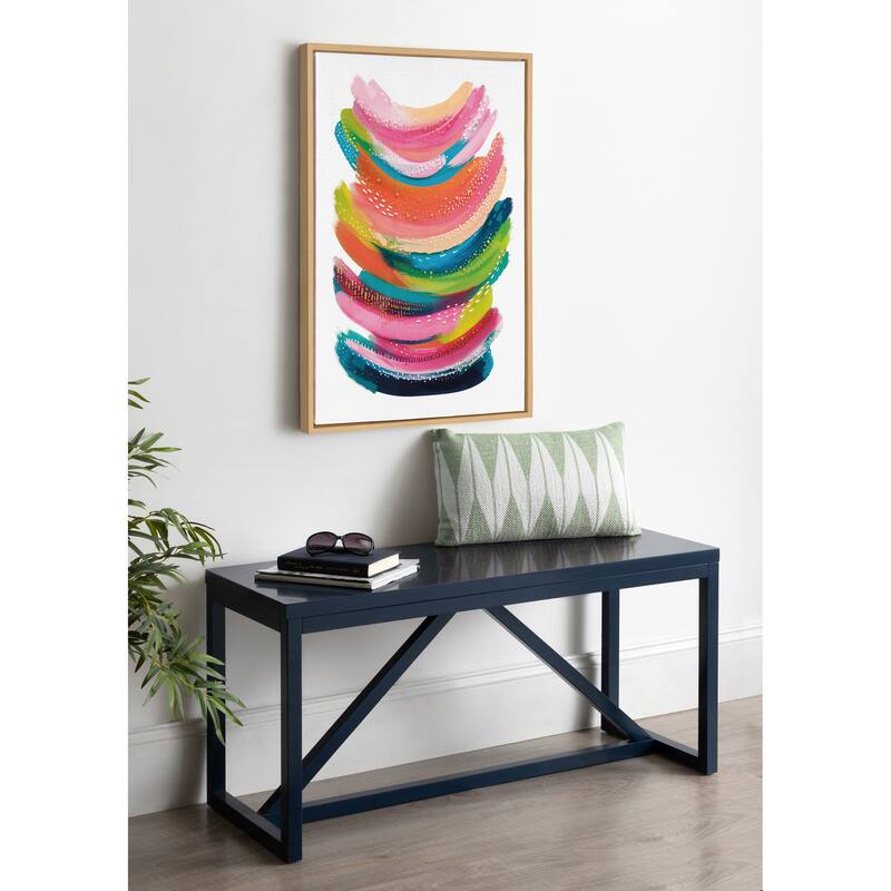 Kate and Laurel Sylvie Bright Abstract Framed Canvas By Jessi Raulet