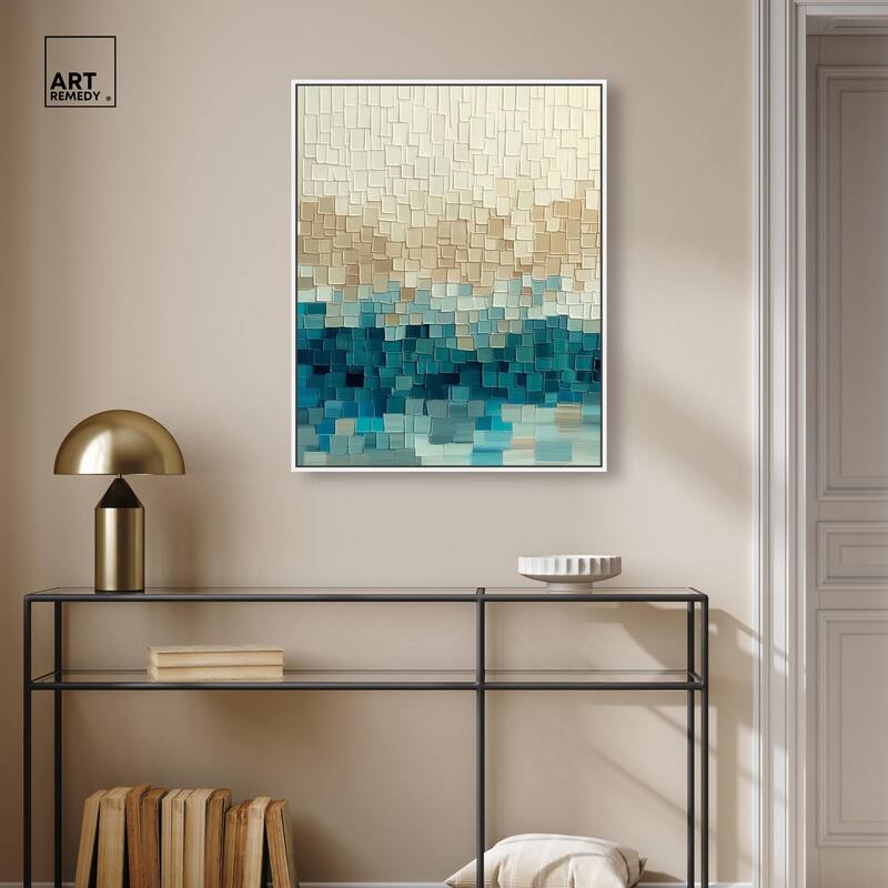 Pixelated Sea II Canvas by Art Remedy