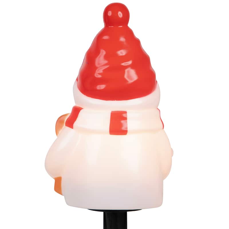 Jolly Snowmen Outdoor Christmas Pathway Markers - 16" - Set of 4 - White