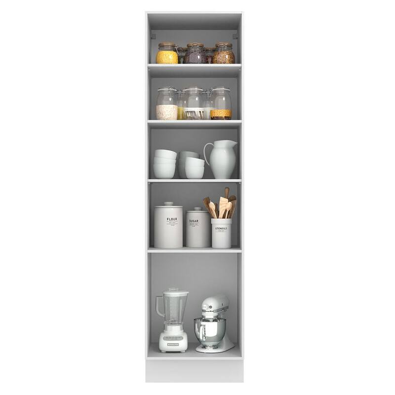 Madesa Hazel Pantry Kitchen Storage Cabinet 89 Inch Tall - White