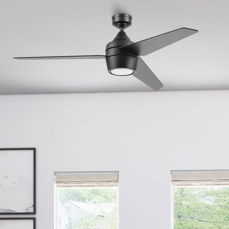 52" Honeywell Eamon Bronze Modern Indoor LED Ceiling Fan with Light, Remote Control