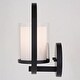 preview thumbnail 10 of 8, Princeton 1 Light Black Transitional Wall Sconce White Glass - 8-in W x 11-in H x 6.5-in D