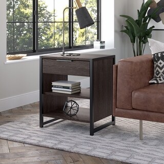 Atria Small End Table with Drawer and Shelves by Bush Furniture - Bed ...