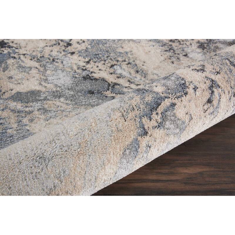 Camu Power Loomed Geometric Abstract Modern Stain Resistant Area Rug By HomeRoots - 46' X '46' X '0.5