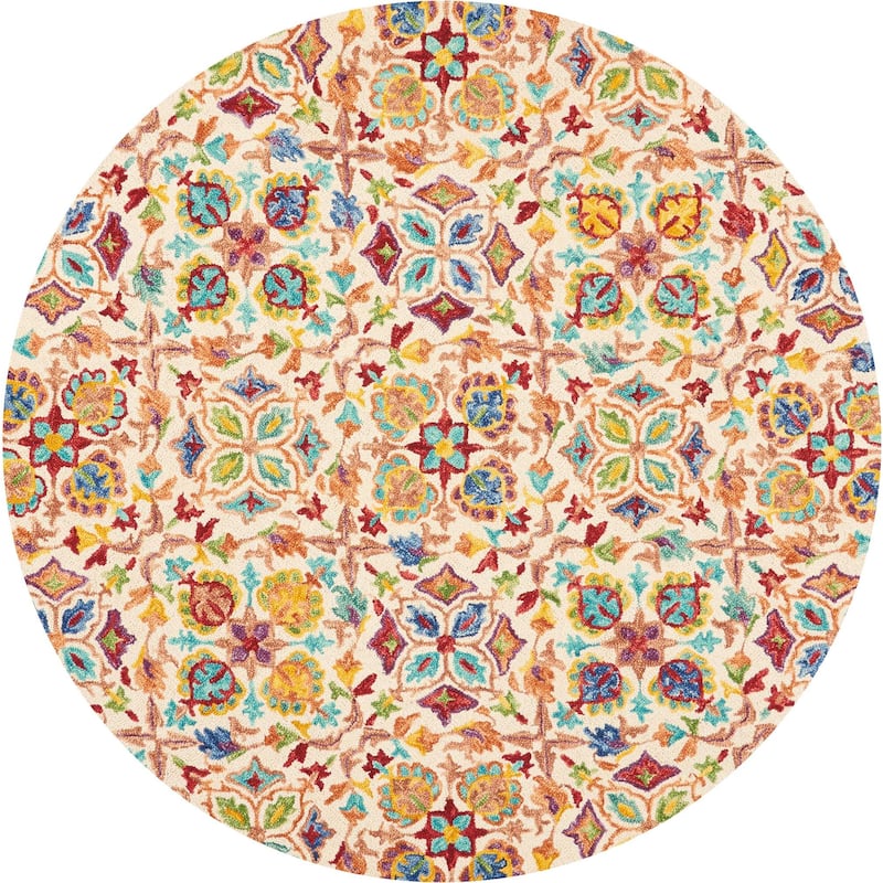 Nourison Vivid Hand-tufted Floral Wool Area Rug