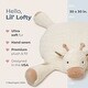 preview thumbnail 2 of 4, Bearington Lil' Lofty 30" Giraffe Tummy Time Mat, Plush Baby Pillow Blanket - Multi