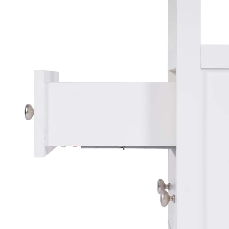 Dana 21 in. W Rectangular Wood 2 Drawer Narrow Nightstand with Top Open Shelf