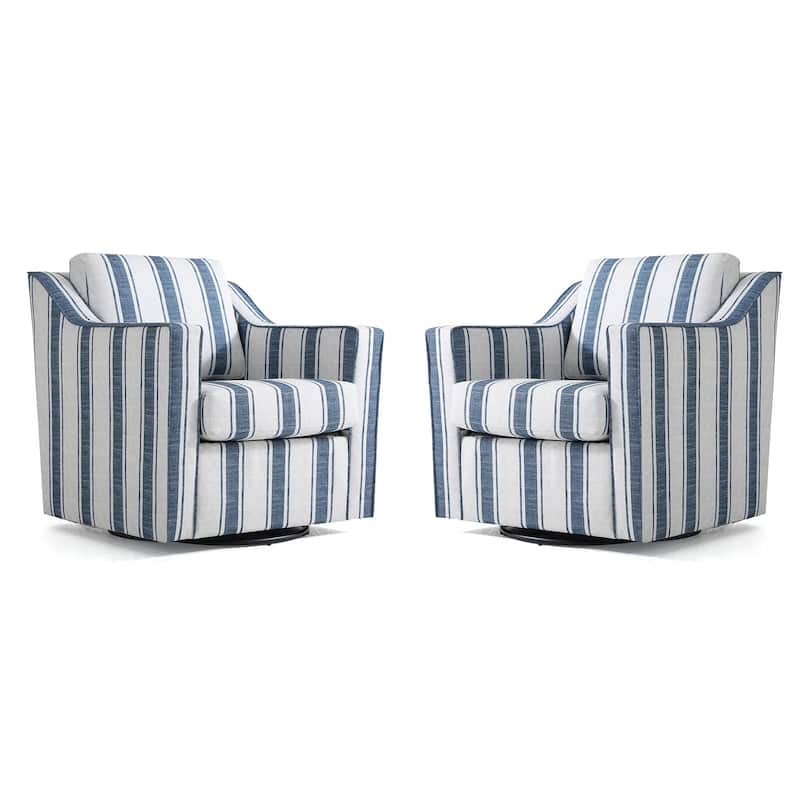 Modern Swivel Upholstered Armchair Accent chair Set of 2