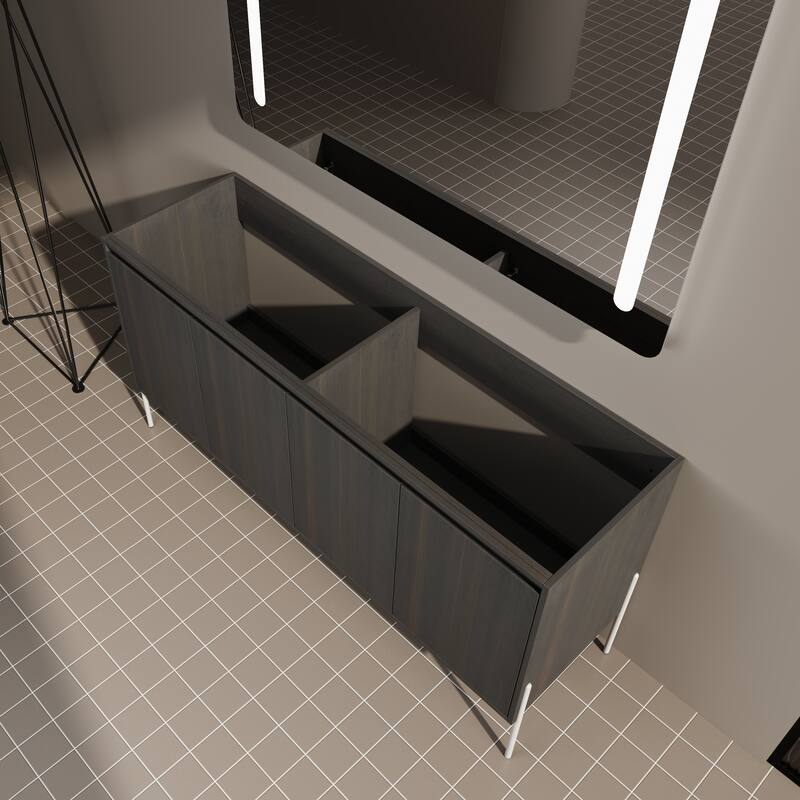 36" Freestanding Bathroom Vanity Cabinet, Soft Close Double Doors, Durable Eco-Friendly Plywood Construction