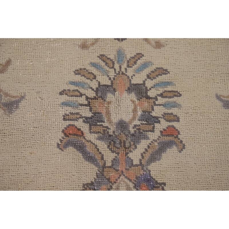 Distressed Tabriz Vintage Persian Area Rug Hand-Knotted Wool Carpet - 6'10" x 10'0"