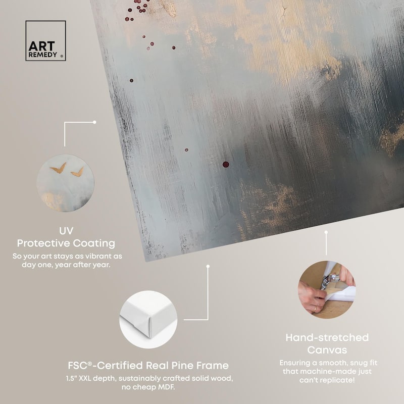 Golden Nebula Canvas by Art Remedy, Gallery Wrapped