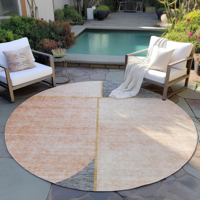 Machine Washable Indoor/ Outdoor Chantille Simple Modern Rug