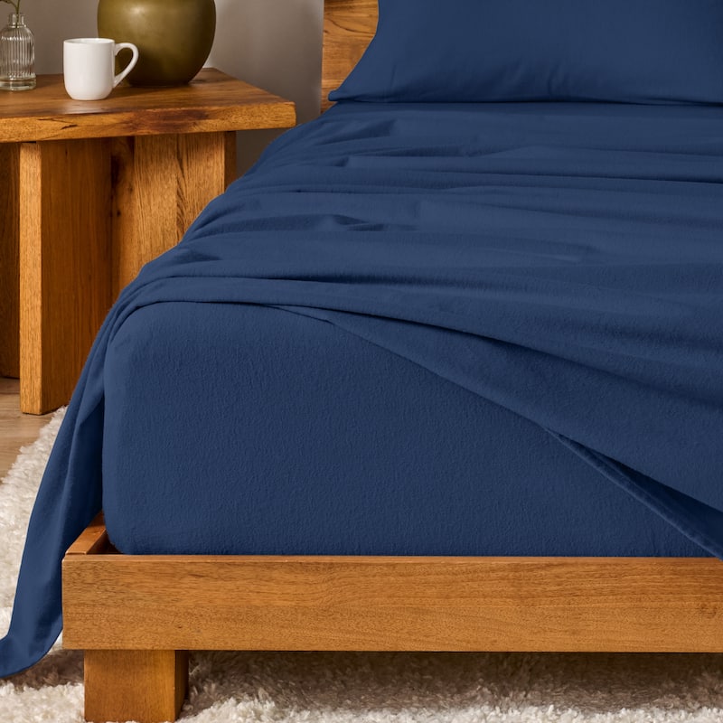 Bare Home Cotton Flannel Sheet Set - Velvety Soft Heavyweight