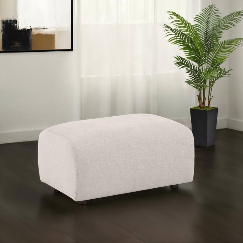 Burnett Chenille Upholstered Ottoman
