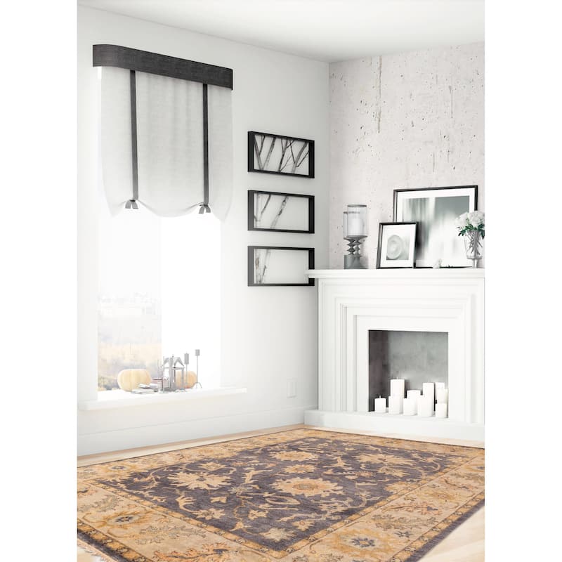 ECARPETGALLERY Hand-knotted Jules Serapi Indigo Wool Rug - 7'11 x 9'9