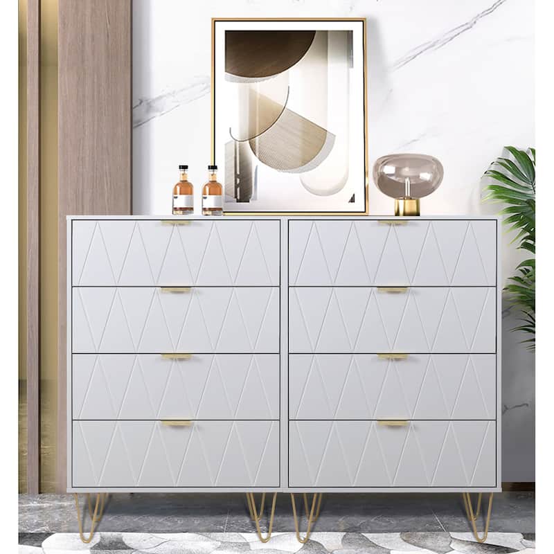 4 Drawers Chest Of Dresser Tall Storage Tower Cabinet with Metal Legs