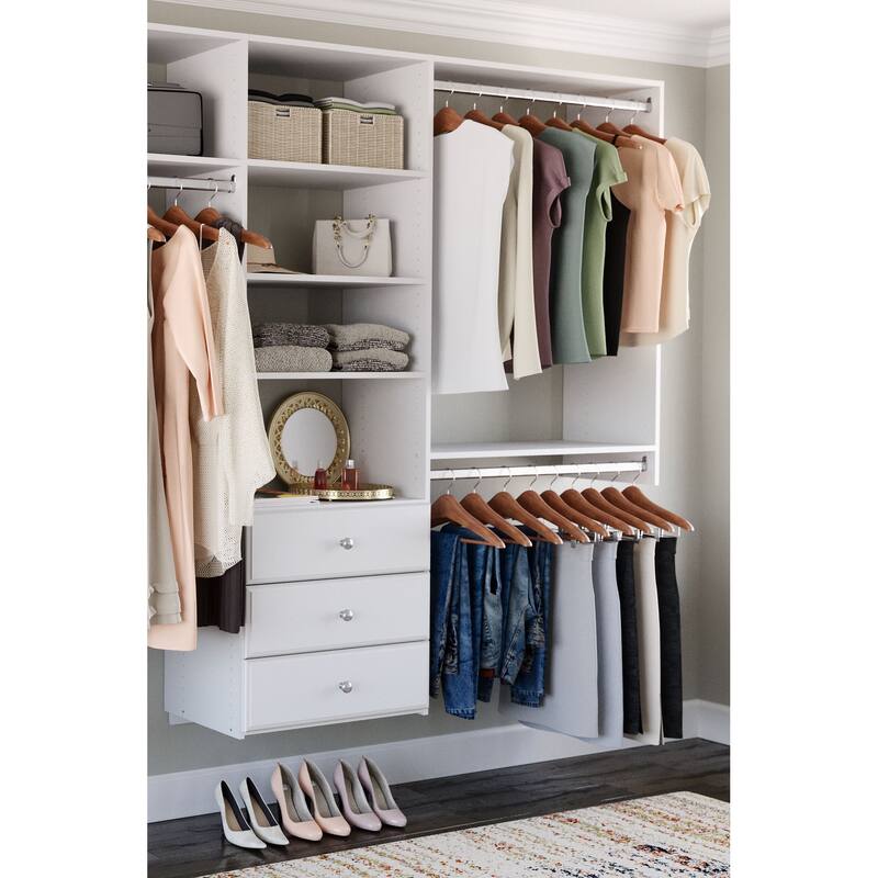 Easy Track 12 Ft. W. Deluxe Laminate Closet Kit