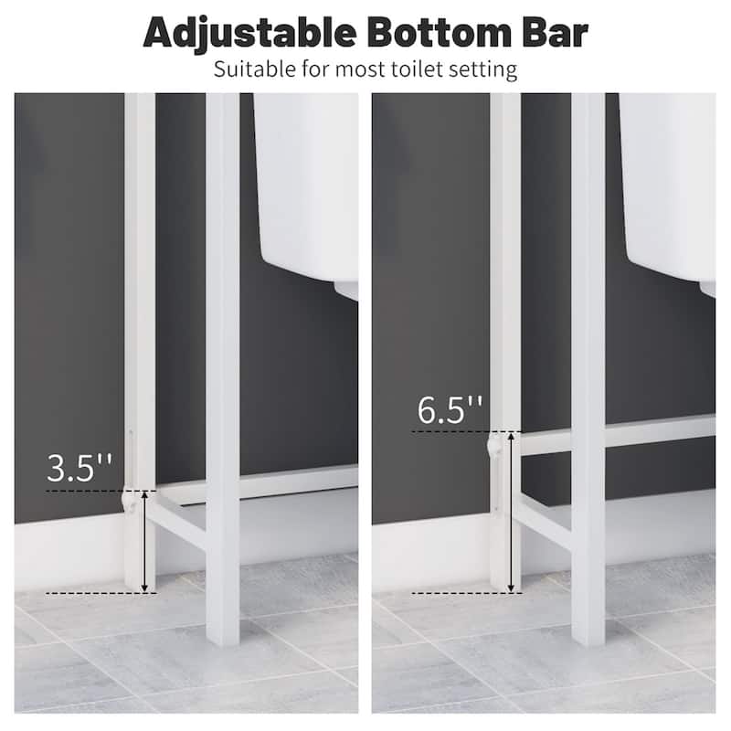 Costway Over-The-Toilet Storage Shelf Space Saving Metal Bathroom - See Details