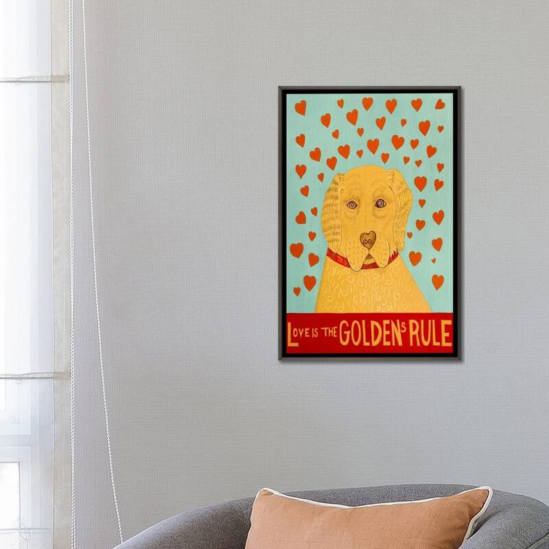 iCanvas "Golden Rule" by Stephen Huneck Framed