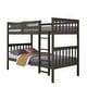 preview thumbnail 6 of 44, Clayfell Ames Twin Over Twin Solid Wood Bunk Bed Frame, Convertible, Sturdy Guardrails, Easy Assembly