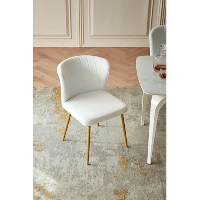 Modern Living Dining Room Chairs Set of 2 Ins Gold Metal Legs Kitchen